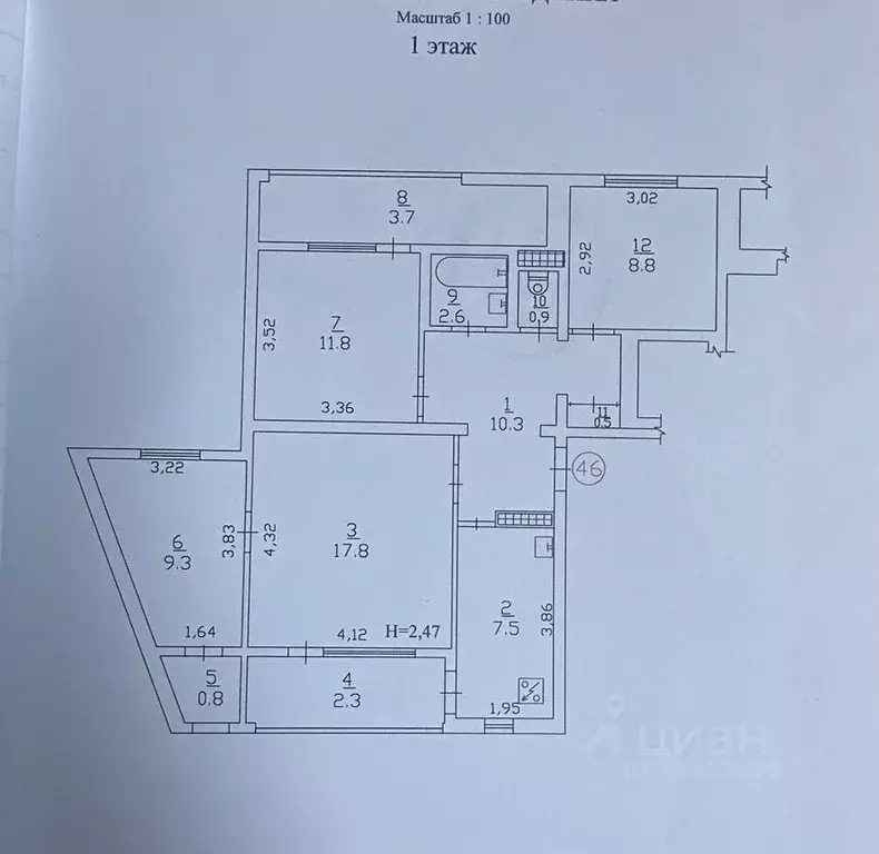4-к кв. Севастополь ул. Громова, 62 (82.2 м) - Фото 2