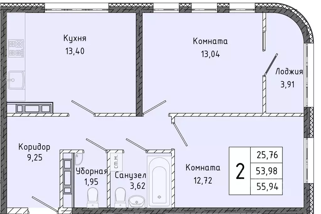 2-к кв. Крым, Алушта городской округ, Партенит пгт  (55.94 м) - Фото 0