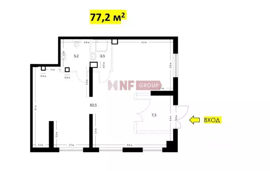 Торговая площадь в Москва Кавказский бул., 51к2 (77 м) - Фото 1