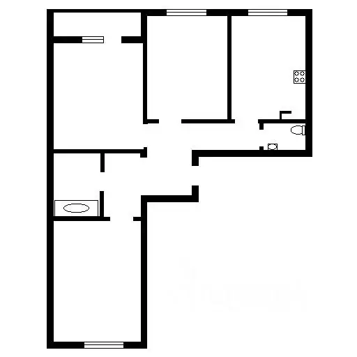 3-к кв. Ленинградская область, Всеволожск Южный мкр, просп. ... - Фото 2
