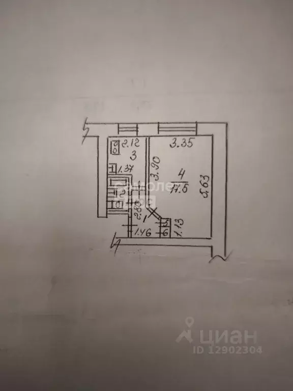 1-к кв. Липецкая область, Липецк просп. Победы, 17 (28.9 м) - Фото 2
