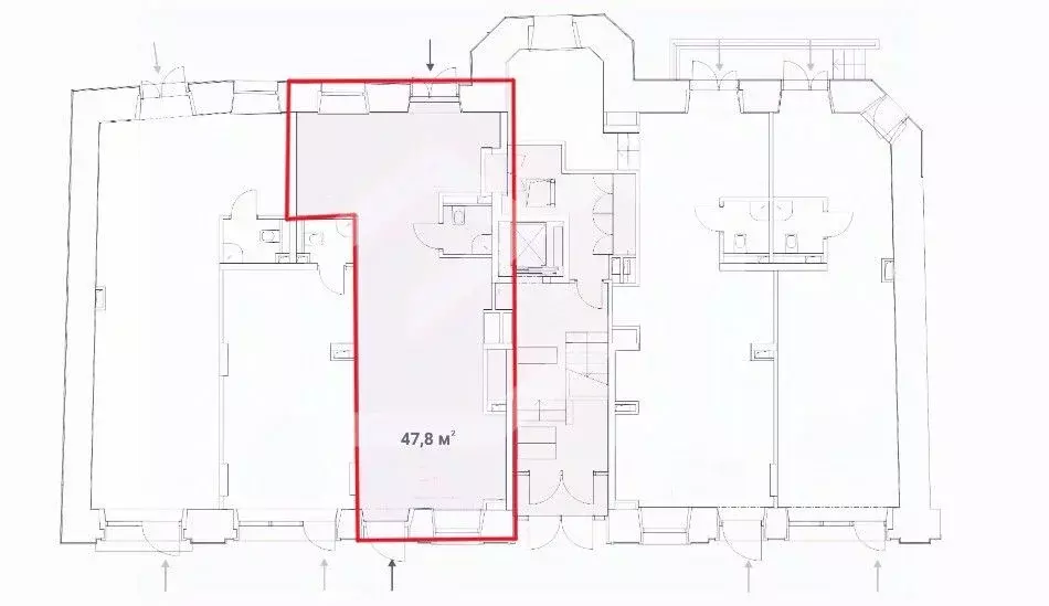 Помещение свободного назначения в Москва Большая Бронная ул., 25С3 (48 ... - Фото 1