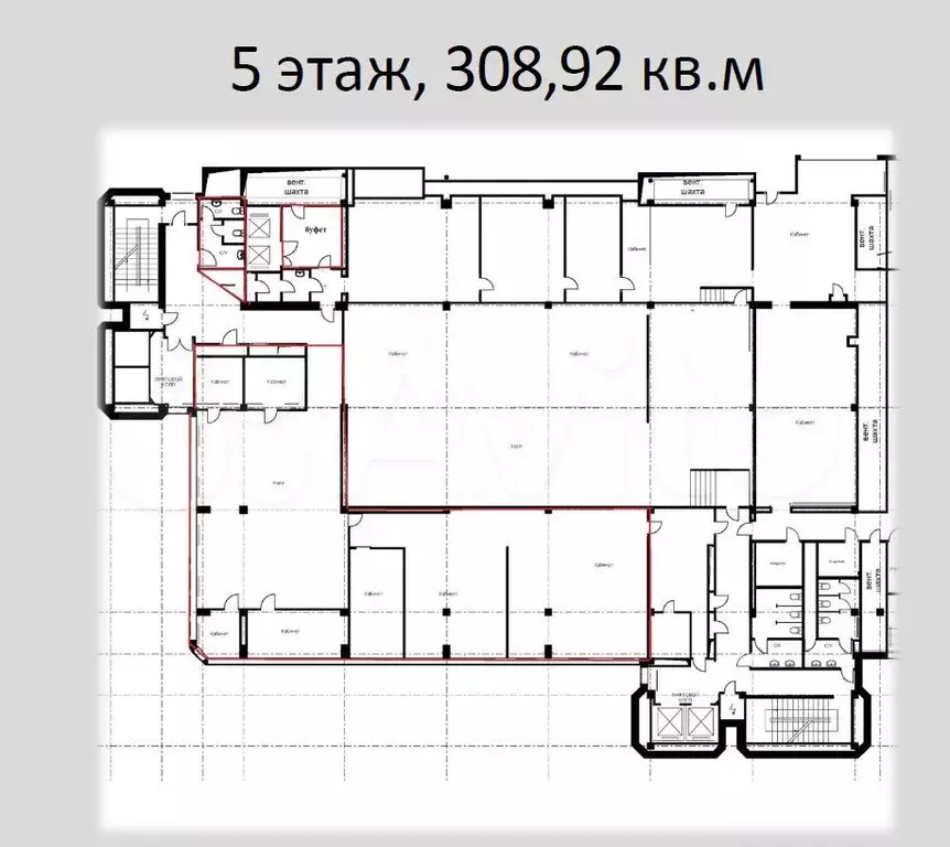 25-я налоговая, Офис Б класса, 308 м - Фото 1