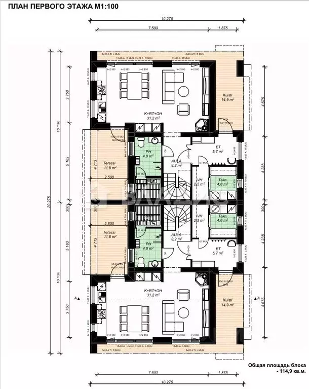 Дом в Карелия, Петрозаводск проезд Пехотный (137 м) - Фото 1