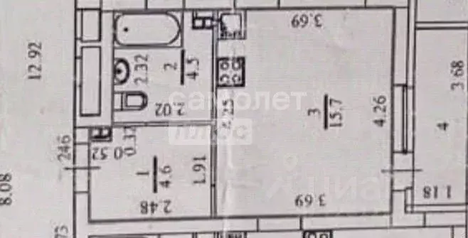 Студия Свердловская область, Екатеринбург ул. Чемпионов, 3 (24.8 м) - Фото 2