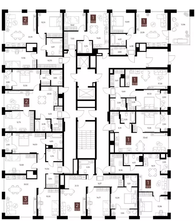 1-к кв. Рязанская область, Рязань ул. Бирюзова, 20с1 (46.41 м) - Фото 2