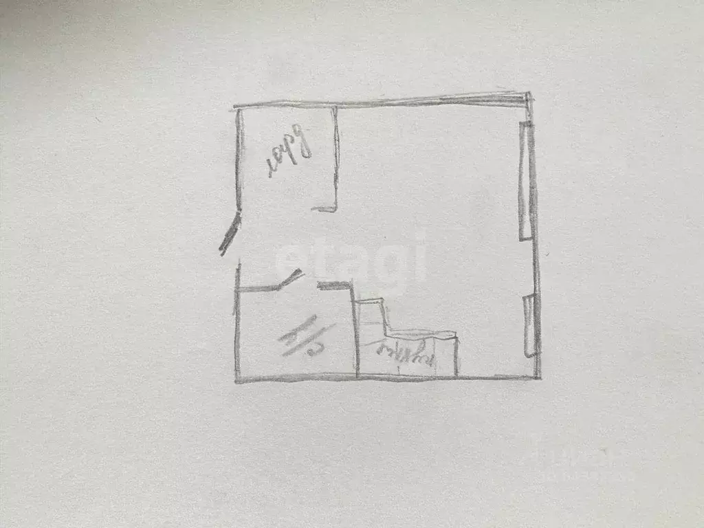 1-к кв. Алтайский край, Барнаул ул. Сергея Семенова, 27к2 (25.4 м) - Фото 2