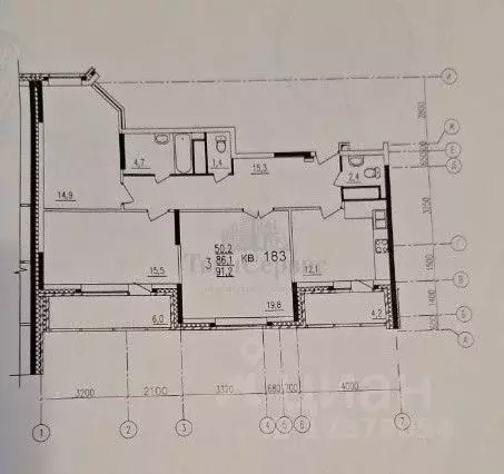 3-к кв. Тульская область, Тула Новомосковская ул., 14 (87.2 м) - Фото 1