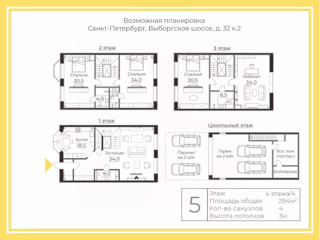 Таунхаус в Санкт-Петербург Выборгское ш., 32к2 (294 м) - Фото 1