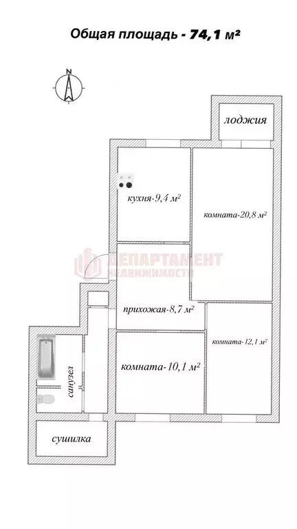 3-комнатная квартира: Астрахань, микрорайон имени Бабаевского, улица ... - Фото 1
