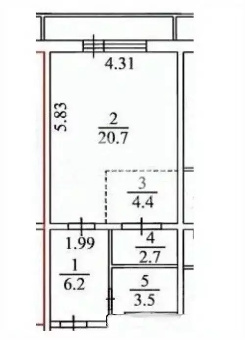Студия Новосибирская область, Новосибирск Кубовая ул., 96 (30.0 м) - Фото 2