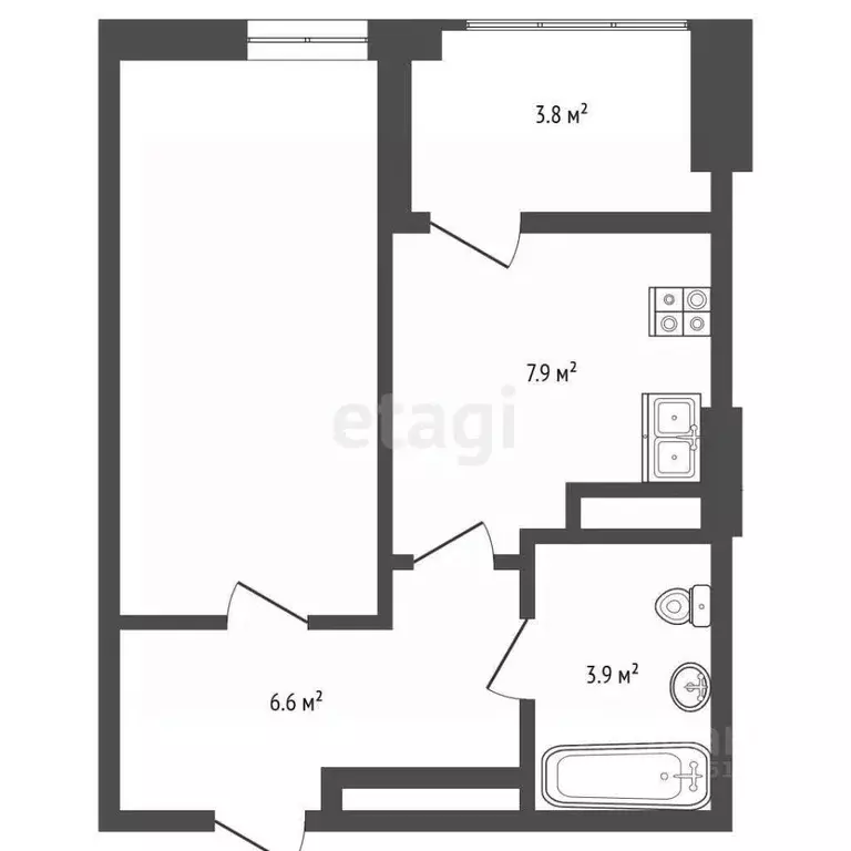 1-к кв. Ростовская область, Ростов-на-Дону Привокзальная ул., 3/1 ... - Фото 2