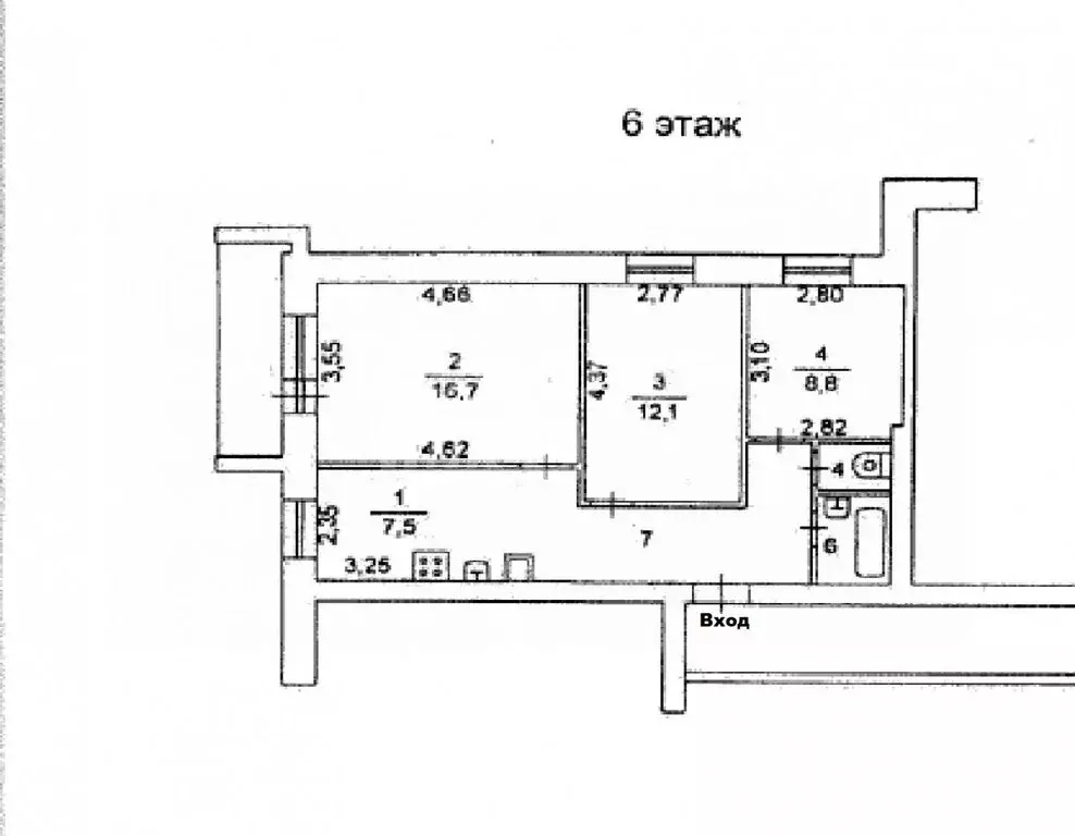 3-комнатная квартира: Челябинск, улица Чайковского, 183 (68 м) - Фото 1