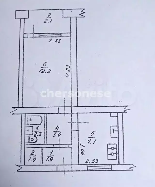 1-к. квартира, 29 м, 3/5 эт. - Фото 0
