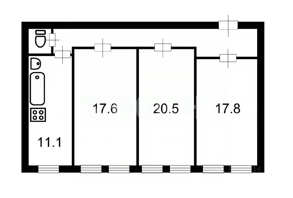 3-к кв. Санкт-Петербург 4-я Советская ул., 15 (82.0 м) - Фото 1