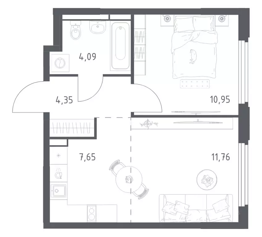 1-к кв. Московская область, Королев Юбилейный мкр, Космический Квартал ... - Фото 1