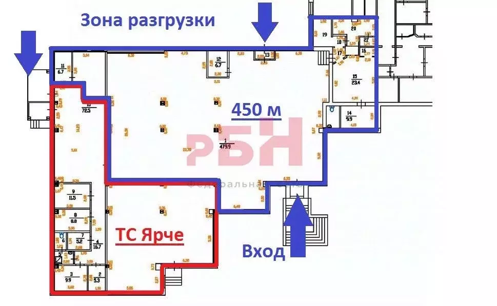 Торговая площадь в Свердловская область, Полевской Зеленый Бор-1 мкр, ... - Фото 1