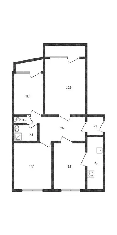 3-комнатная квартира: Краснодар, Уральская улица, 194 (75.5 м) - Фото 1