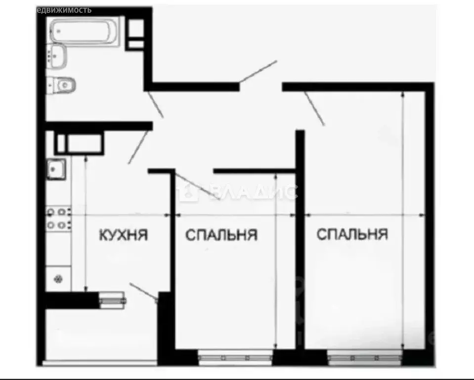 2-комнатная квартира: Краснодар, микрорайон имени Петра Метальникова, ... - Фото 1
