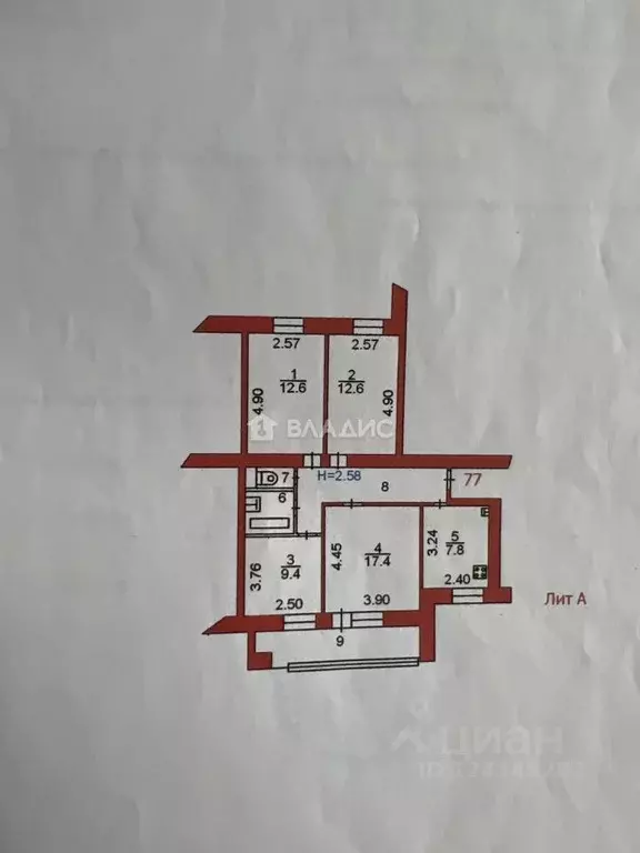 4-к кв. Московская область, Сергиев Посад Воробьевская ул., 18А (72.1 ... - Фото 2
