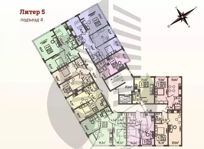 1-комнатная квартира: Новая Адыгея, Песочная улица, 1к5 (43 м) - Фото 1