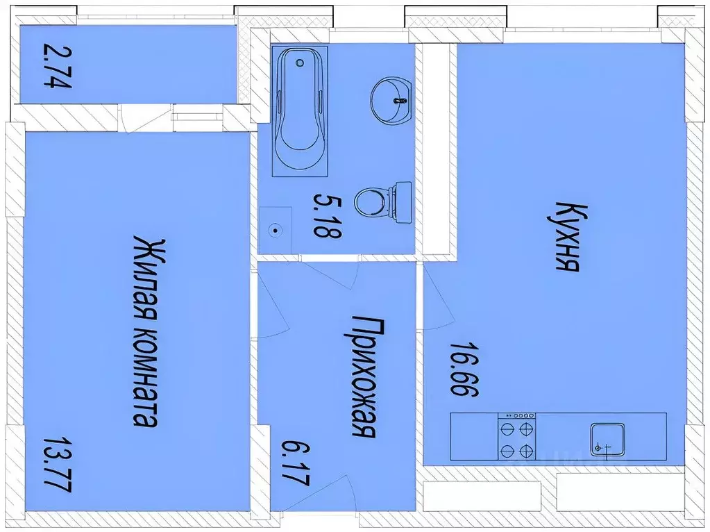 1-к кв. Московская область, Мытищи Олимпийский просп., 12 (45.0 м) - Фото 2