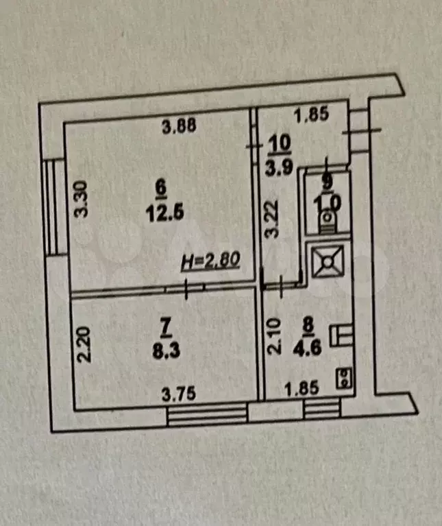 2-к. квартира, 31 м, 1/4 эт. - Фото 0