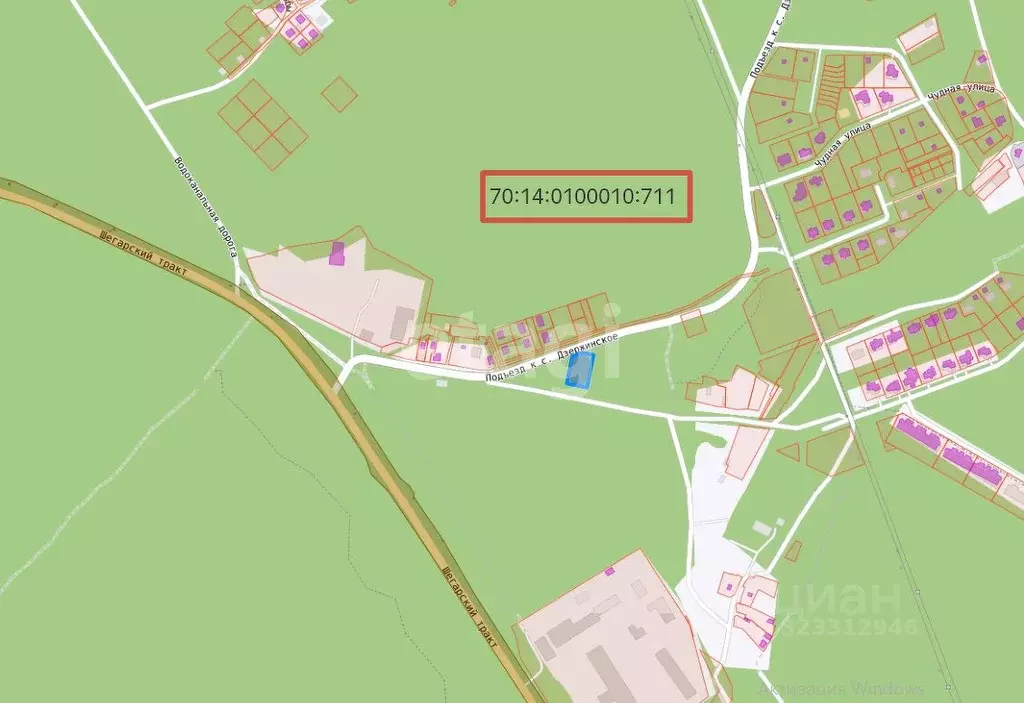 Участок в Томская область, Томский район, Зоркальцевское с/пос, пос. ... - Фото 1