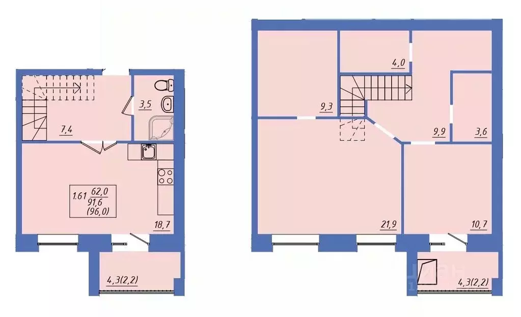 1-к кв. Вологодская область, Вологда Завокзальный мкр,  (96.0 м) - Фото 1