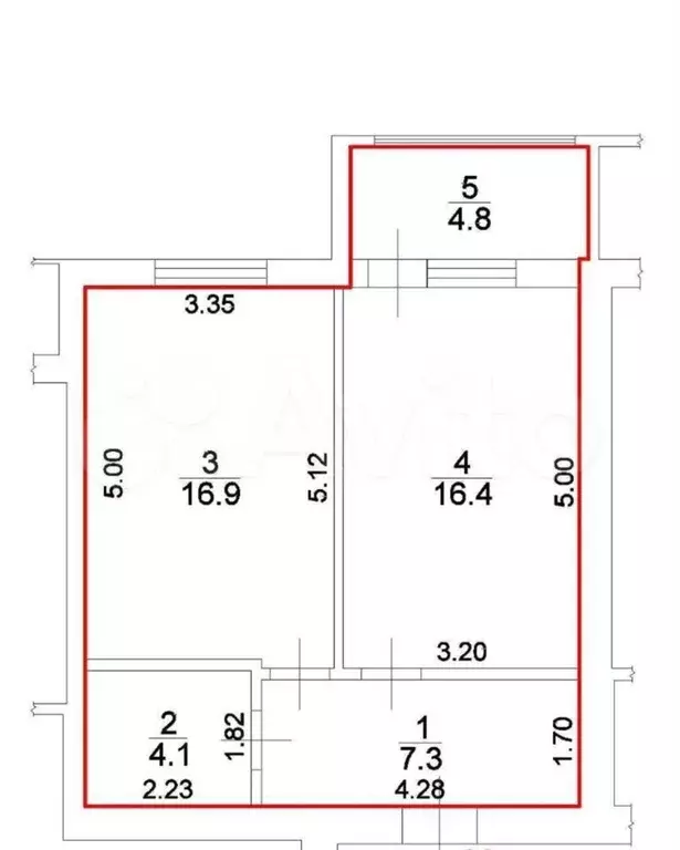 1-к. квартира, 50 м, 6/9 эт. - Фото 0