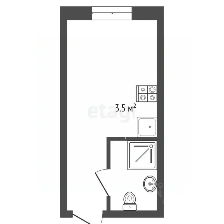 Студия Ханты-Мансийский АО, Ханты-Мансийск ул. Сутормина, 27 (11.6 м) - Фото 1