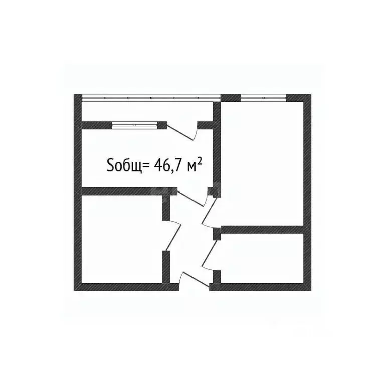 1-к кв. Брянская область, Унеча Первомайская ул., 11А (46.7 м) - Фото 0