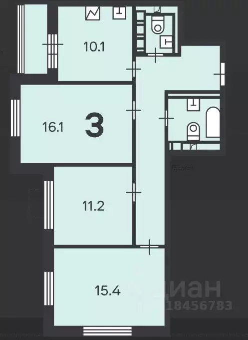 3-к кв. Москва Коровинское ш., 29 (75.0 м) - Фото 1