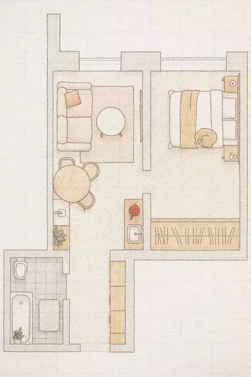 1-к кв. Томская область, Томский район, д. Кисловка, Северный мкр ул. ... - Фото 2