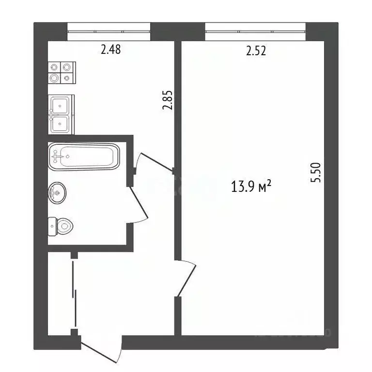 1-к кв. Ярославская область, Рыбинск ул. Свободы, 29 (26.6 м) - Фото 2
