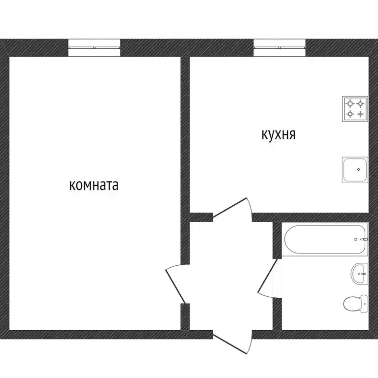 1-комнатная квартира: Воронеж, улица Героев Сибиряков, 87 (21 м) - Фото 1