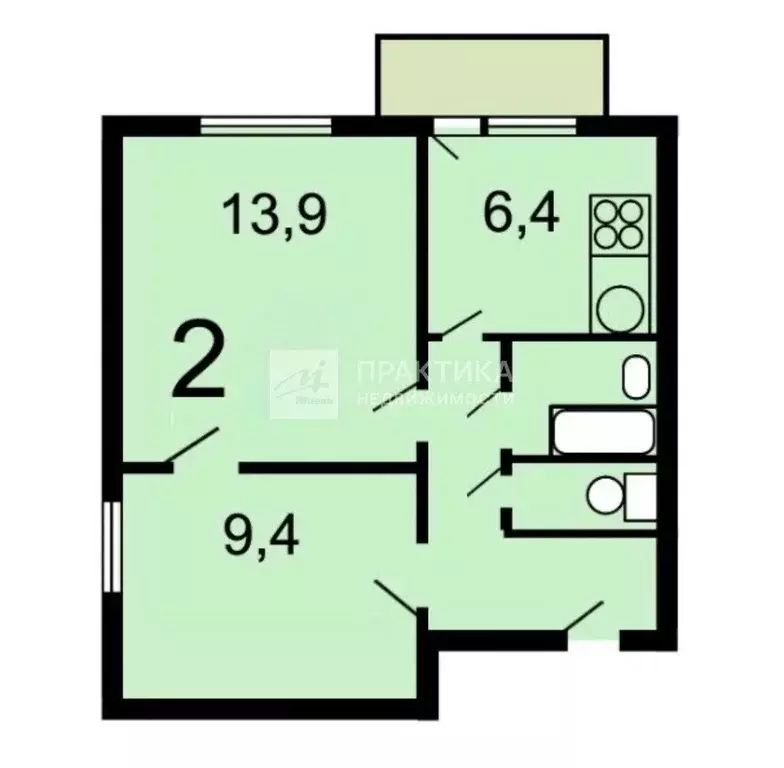 2-к кв. Москва просп. Мира, 188 (38.0 м) - Фото 2