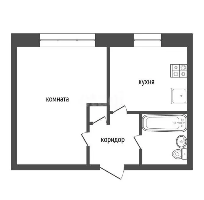 1-комнатная квартира: Воронеж, улица Туполева, 27 (21.7 м) - Фото 1