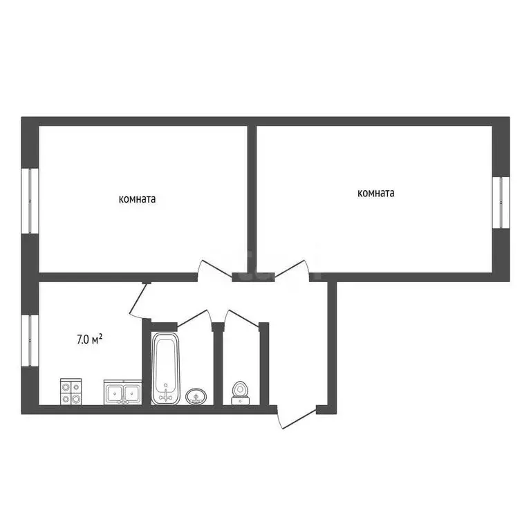 2-комнатная квартира: Омск, улица Лобкова, 3 (54 м) - Фото 0