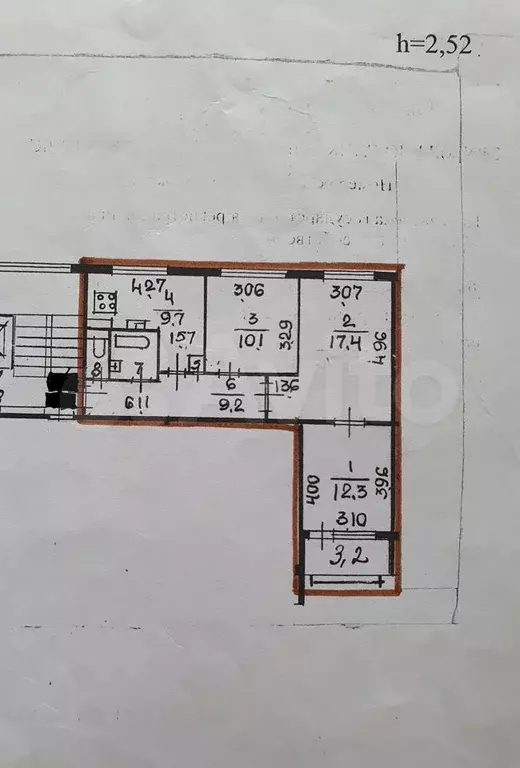 3-к. квартира, 62,7 м, 8/9 эт. - Фото 0