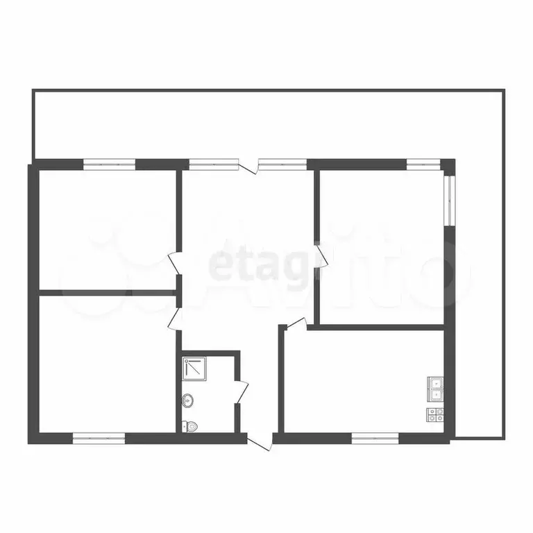 3-к. квартира, 183,9 м, 9/14 эт. - Фото 0