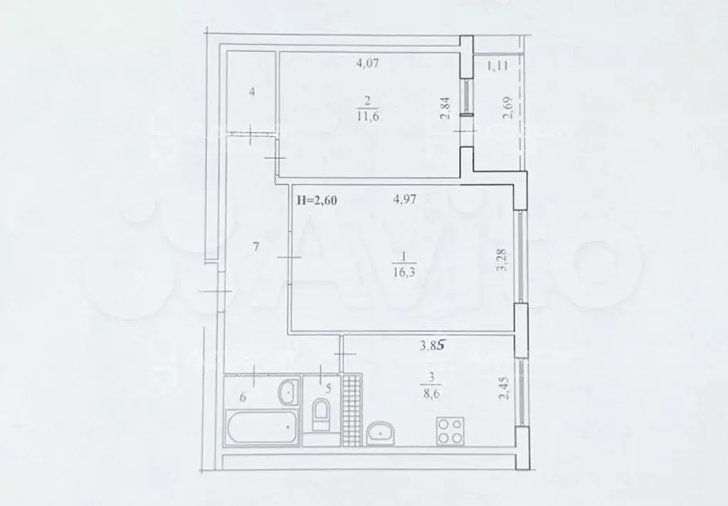 2-к. квартира, 50,5 м, 9/9 эт. - Фото 0