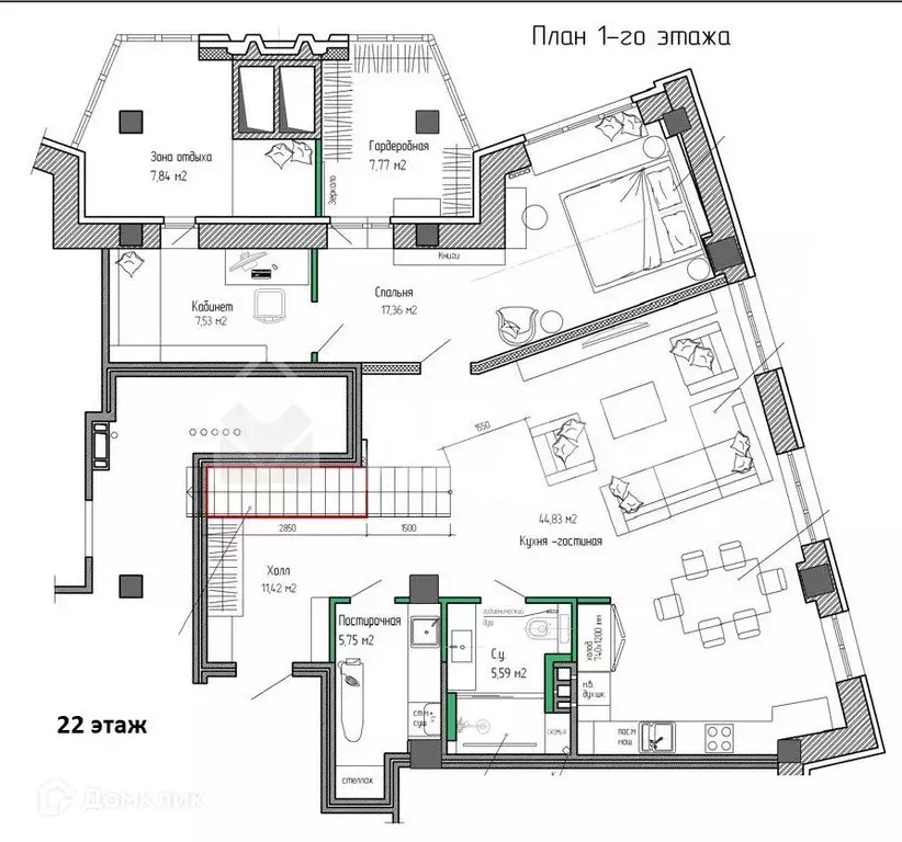 Продаётся 3-к квартира, 162.8 м - Фото 1