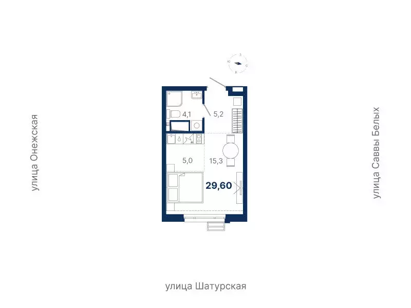 Квартира-студия: Екатеринбург, жилой район Южный, жилая экосистема ... - Фото 0