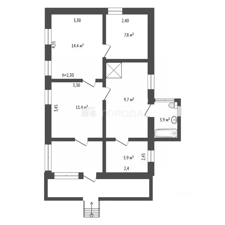 Дом в Кемеровская область, Прокопьевск Влажная ул., 68 (53 м) - Фото 2