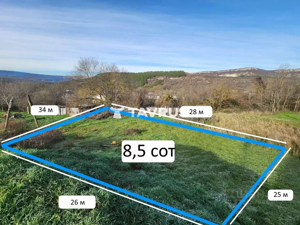 Участок в Крым, Симферопольский район, Перовское с/пос, с. Каштановое  ... - Фото 1