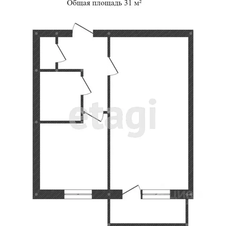 1-к кв. Калининградская область, Калининград ул. Генерала Соммера, 22 ... - Фото 2