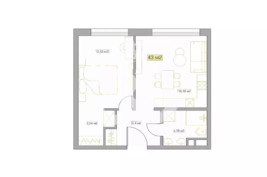 1-к кв. Москва Винницкая ул., 8к2 (43.0 м) - Фото 1