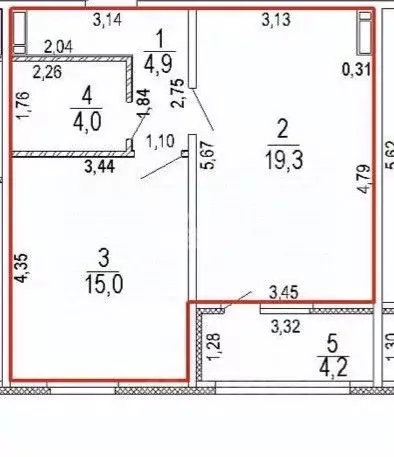 1-к кв. Курская область, Курск ул. Энгельса, 115 (43.2 м) - Фото 2
