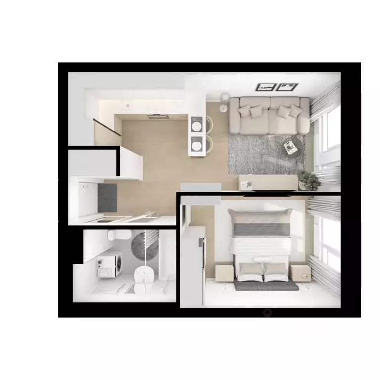 1-к кв. Московская область, Мытищи Ярославский квартал жилой комплекс, ... - Фото 2